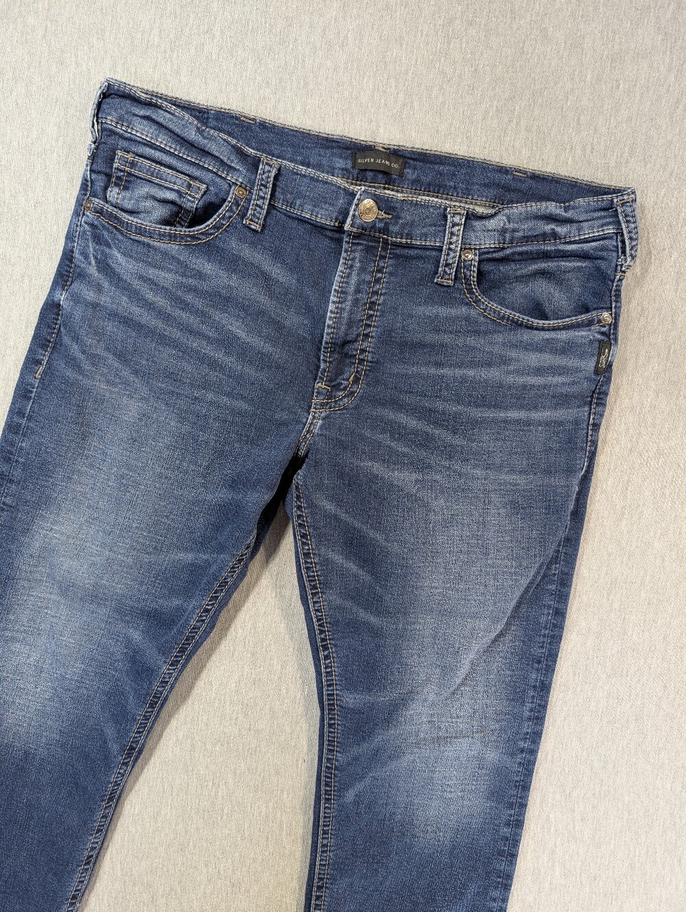 Silver Jeans Eddie Straight Jeans Men's 38 X 30 Blue Faded